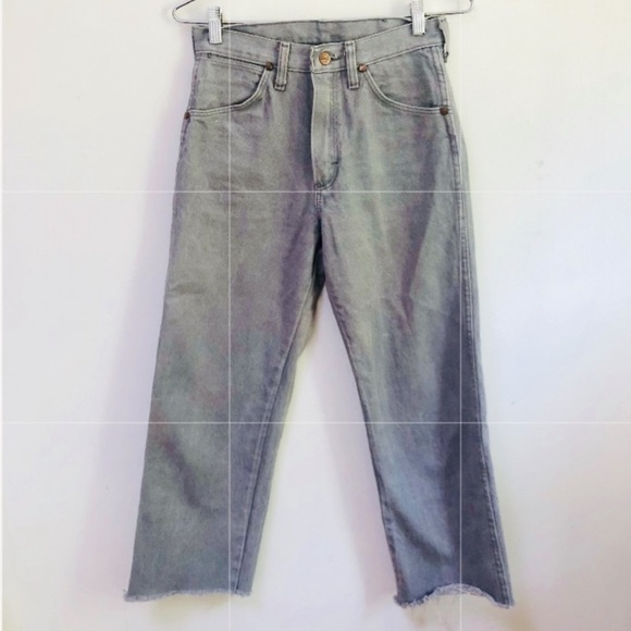 Vintage grey denim Wrangler jeans size 28, contemp womens 26 high waist - Picture 8 of 9